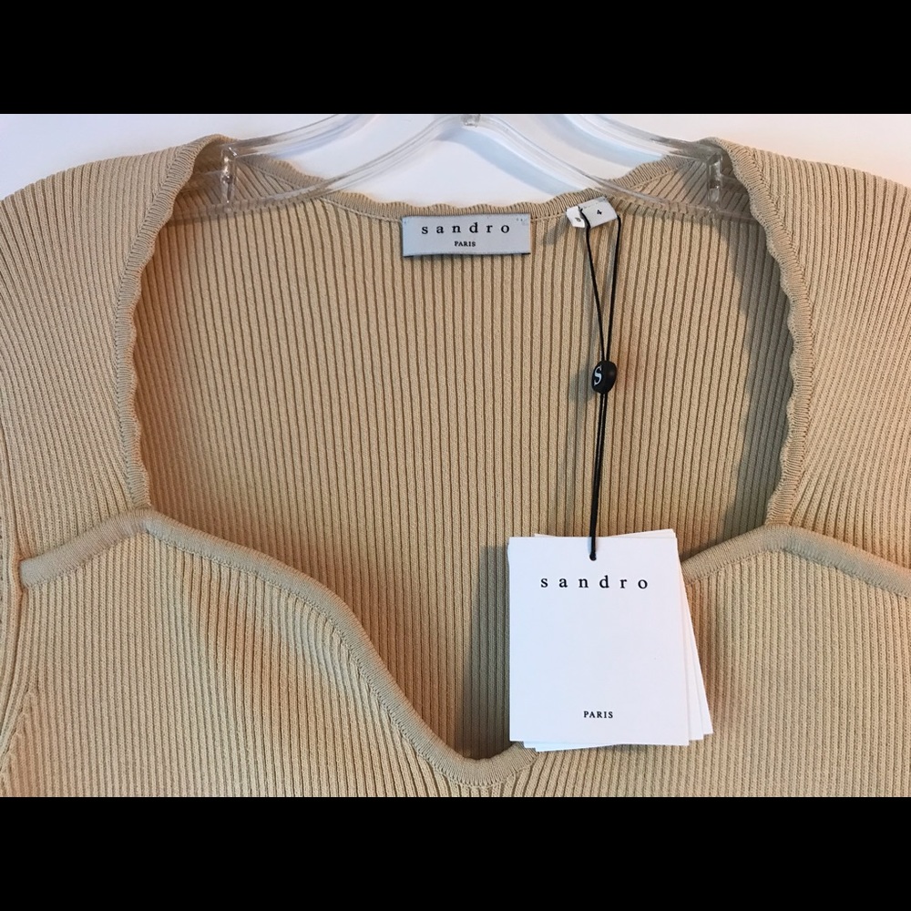 Beautiful beige scalloped Sandro top